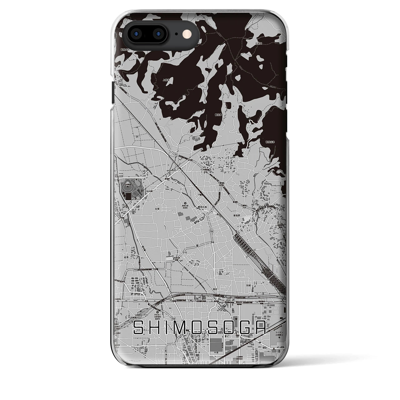 【下曽我（神奈川県）】地図柄iPhoneケース（クリアタイプ）