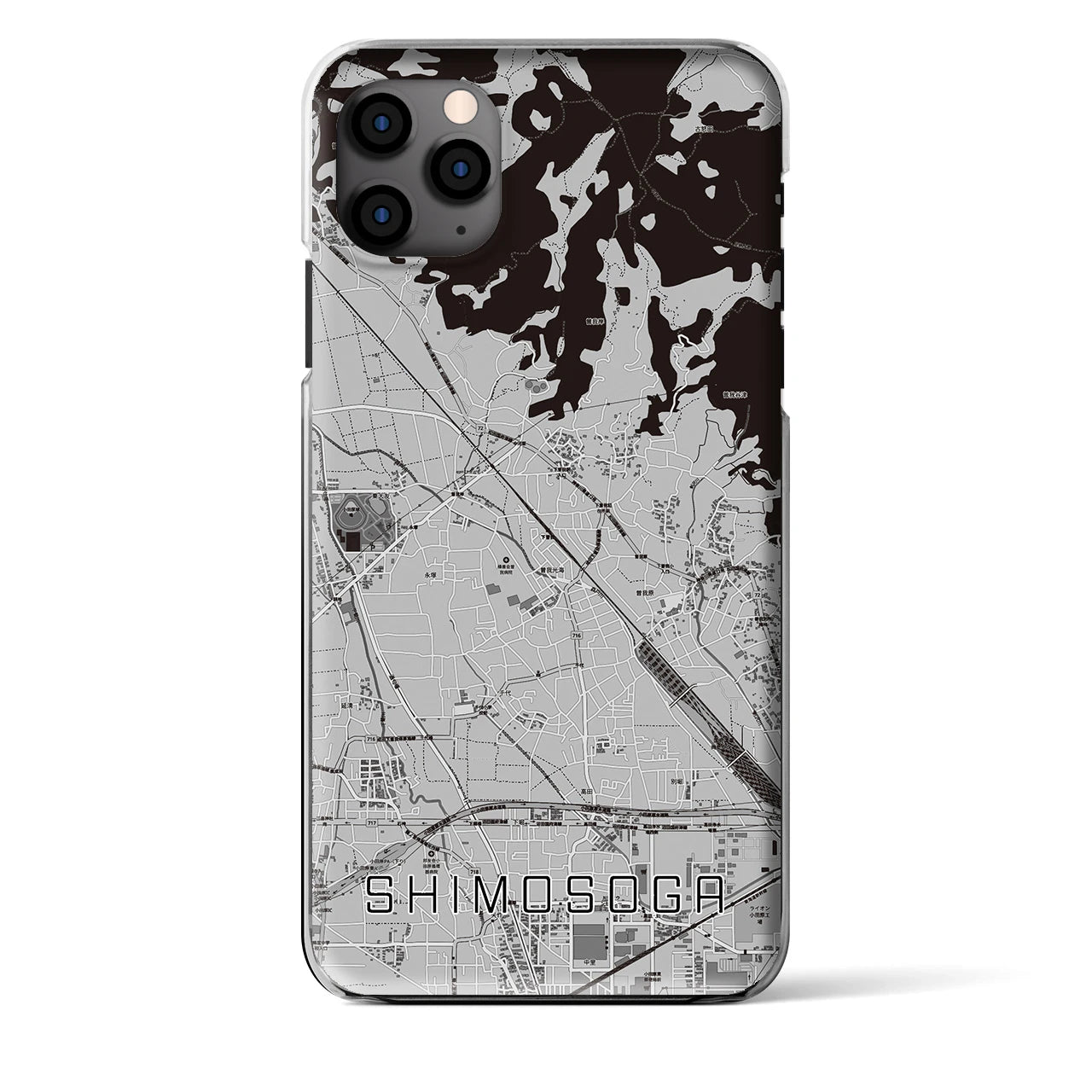 【下曽我（神奈川県）】地図柄iPhoneケース（クリアタイプ）