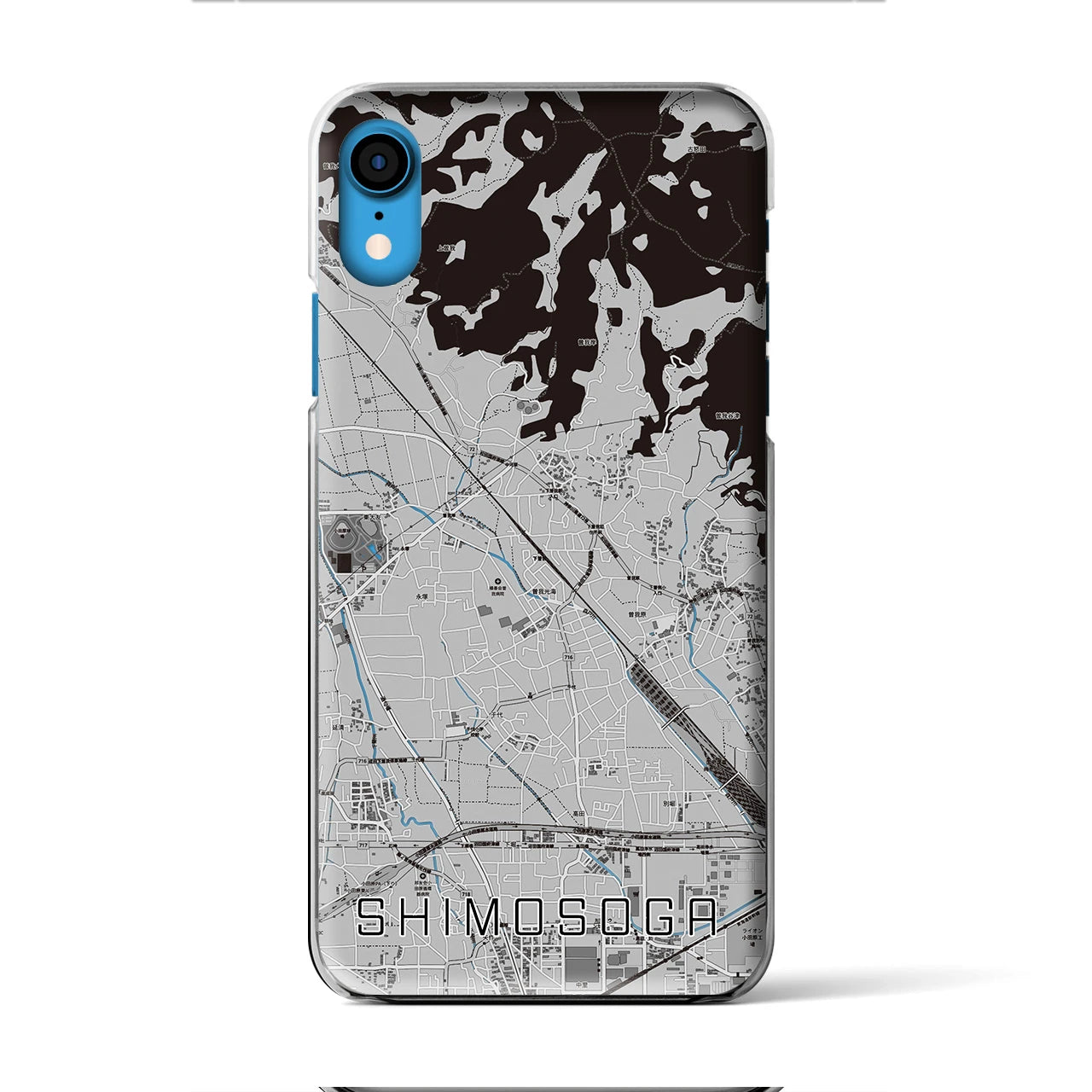 【下曽我（神奈川県）】地図柄iPhoneケース（クリアタイプ）