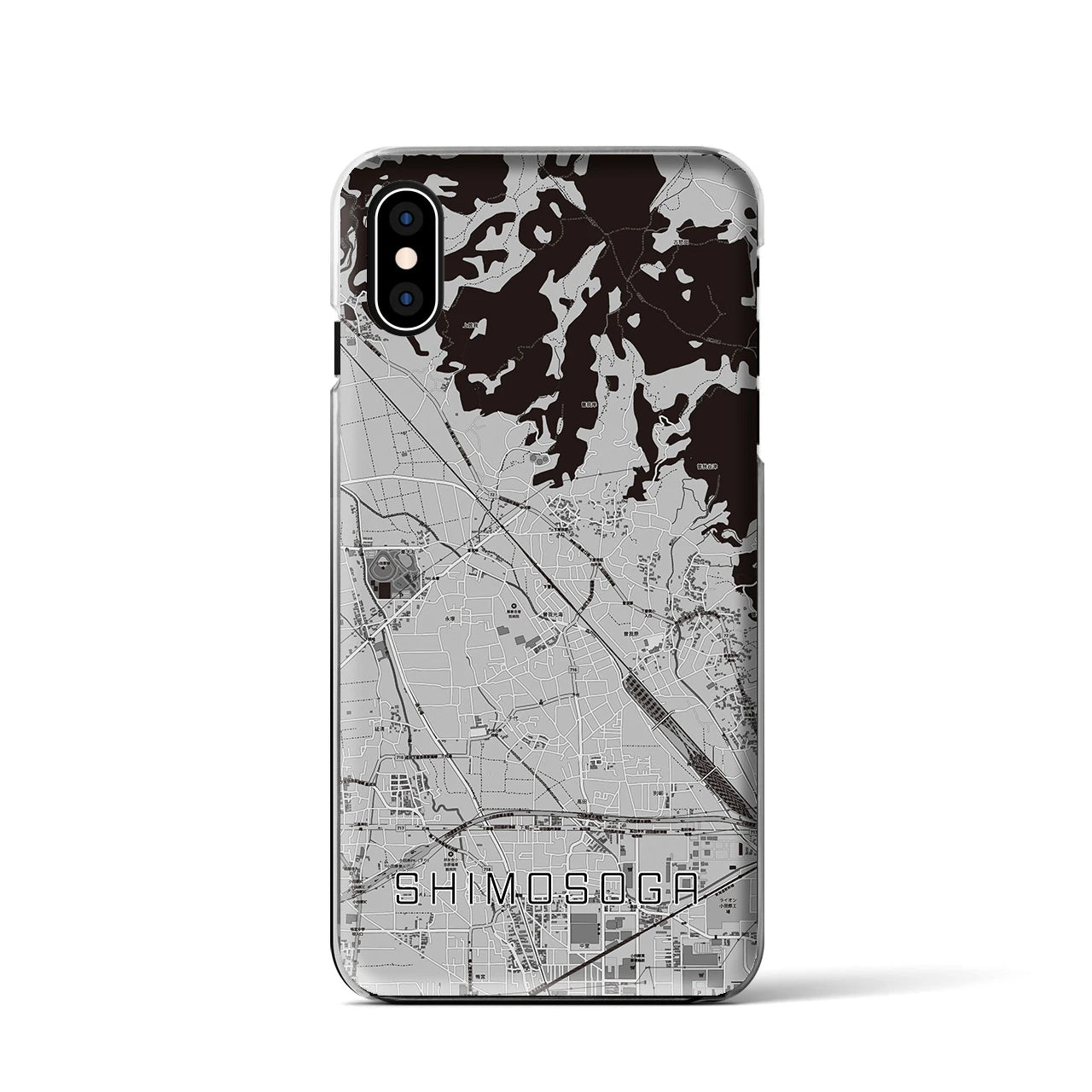 【下曽我（神奈川県）】地図柄iPhoneケース（クリアタイプ）