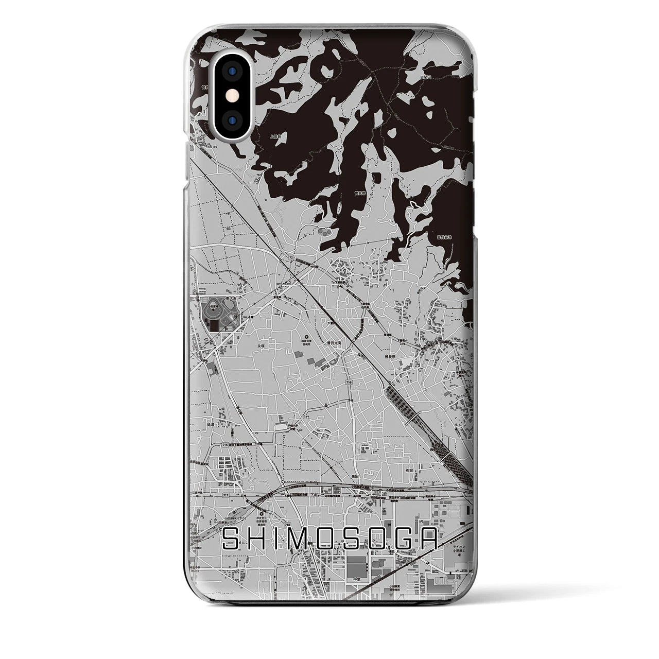 【下曽我（神奈川県）】地図柄iPhoneケース（クリアタイプ）