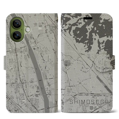 【下曽我（神奈川県）】地図柄iPhoneケース（手帳タイプ）