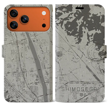 【下曽我（神奈川県）】地図柄iPhoneケース（手帳タイプ）