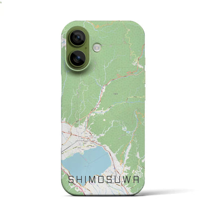 【下諏訪（長野県）】地図柄iPhoneケース（バックカバータイプ）