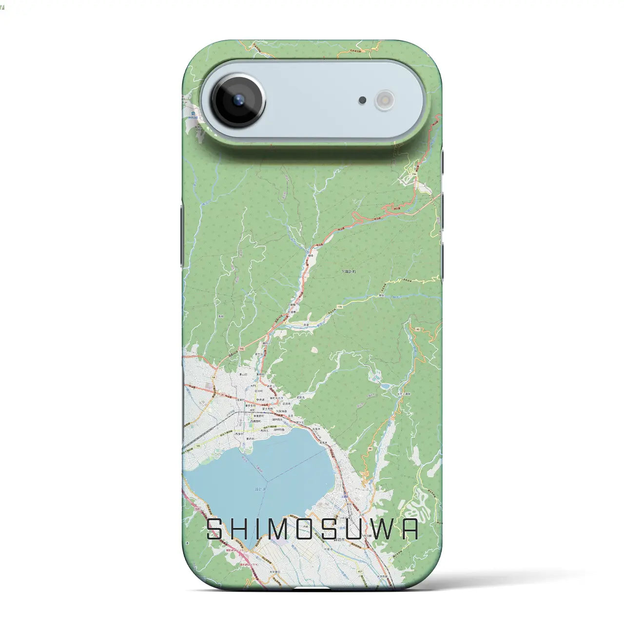 【下諏訪（長野県）】地図柄iPhoneケース（バックカバータイプ）