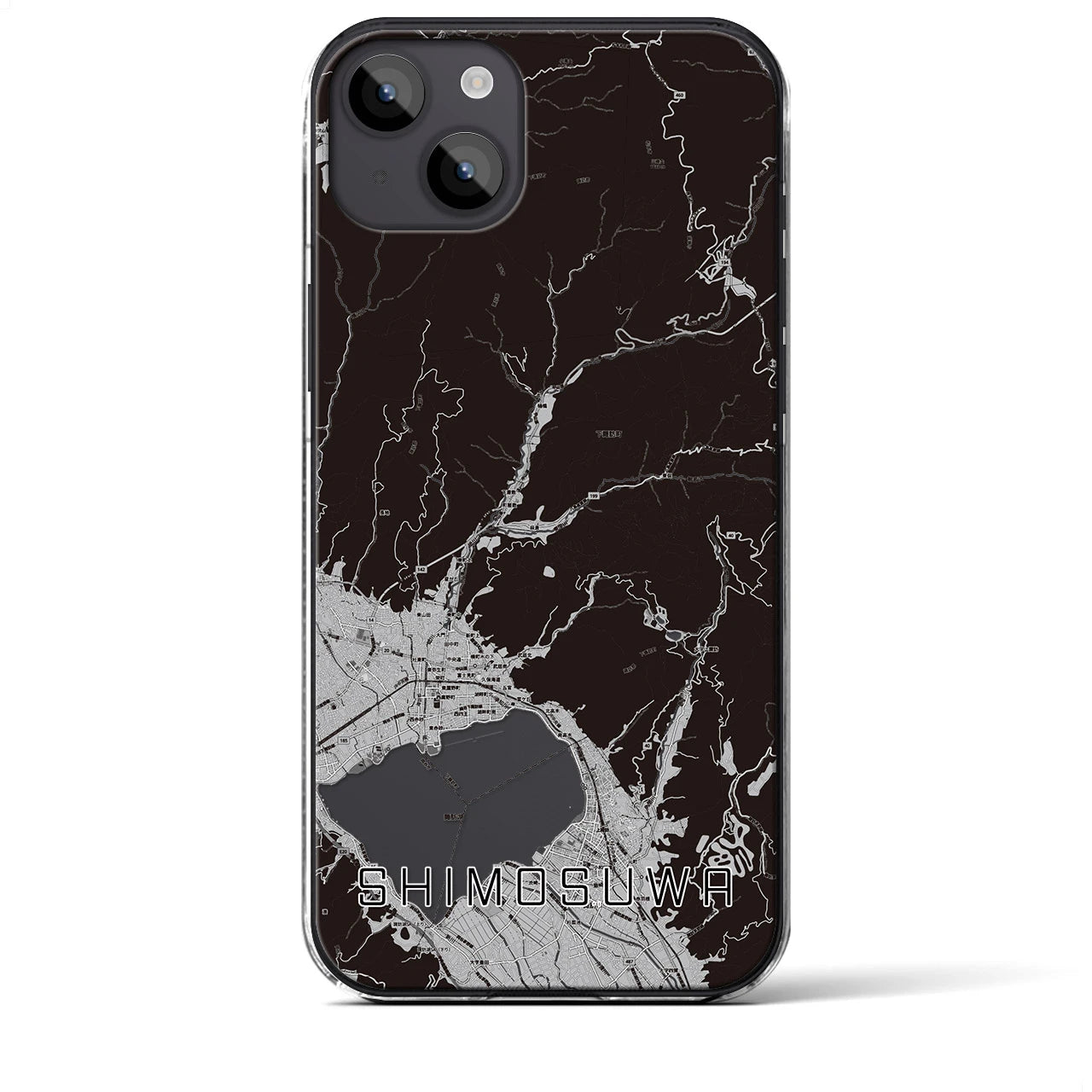 【下諏訪（長野県）】地図柄iPhoneケース（クリアタイプ）