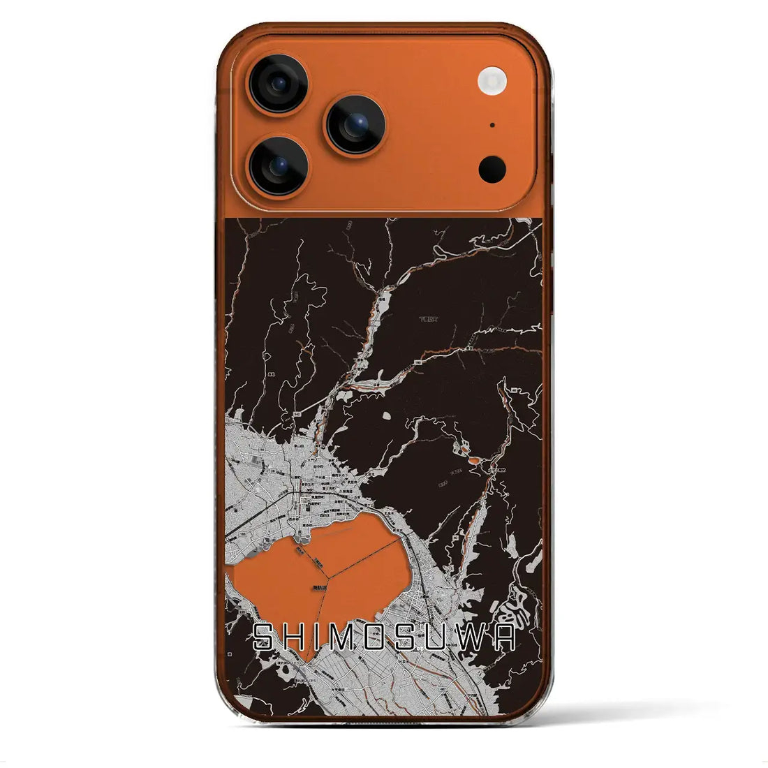 【下諏訪（長野県）】地図柄iPhoneケース（クリアタイプ）