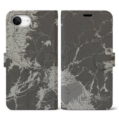 【下諏訪（長野県）】地図柄iPhoneケース（手帳タイプ）