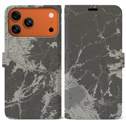 【下諏訪（長野県）】地図柄iPhoneケース（手帳タイプ）