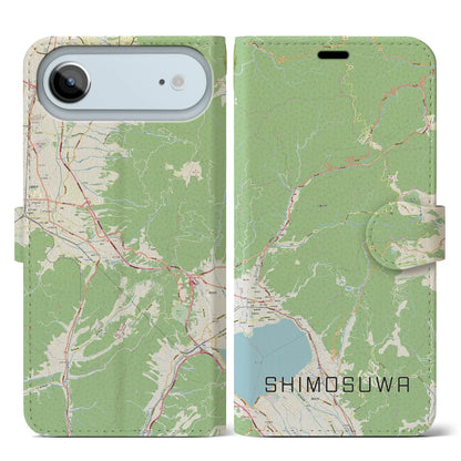 【下諏訪（長野県）】地図柄iPhoneケース（手帳タイプ）