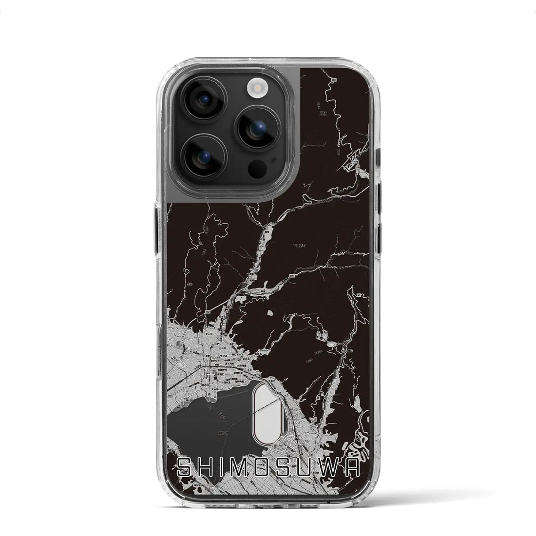 【下諏訪(長野県)】地図柄iPhoneケース(MagSafeタイプ)