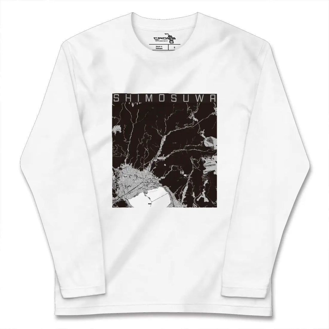 【下諏訪(長野県)】地図柄ロングスリーブTシャツ