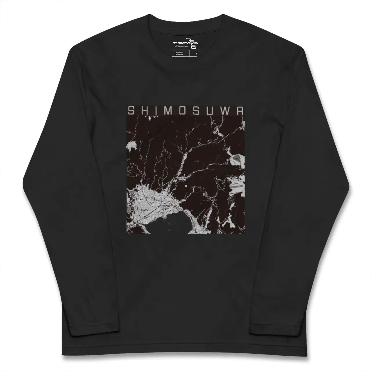 【下諏訪（長野県）】地図柄ロングスリーブTシャツ