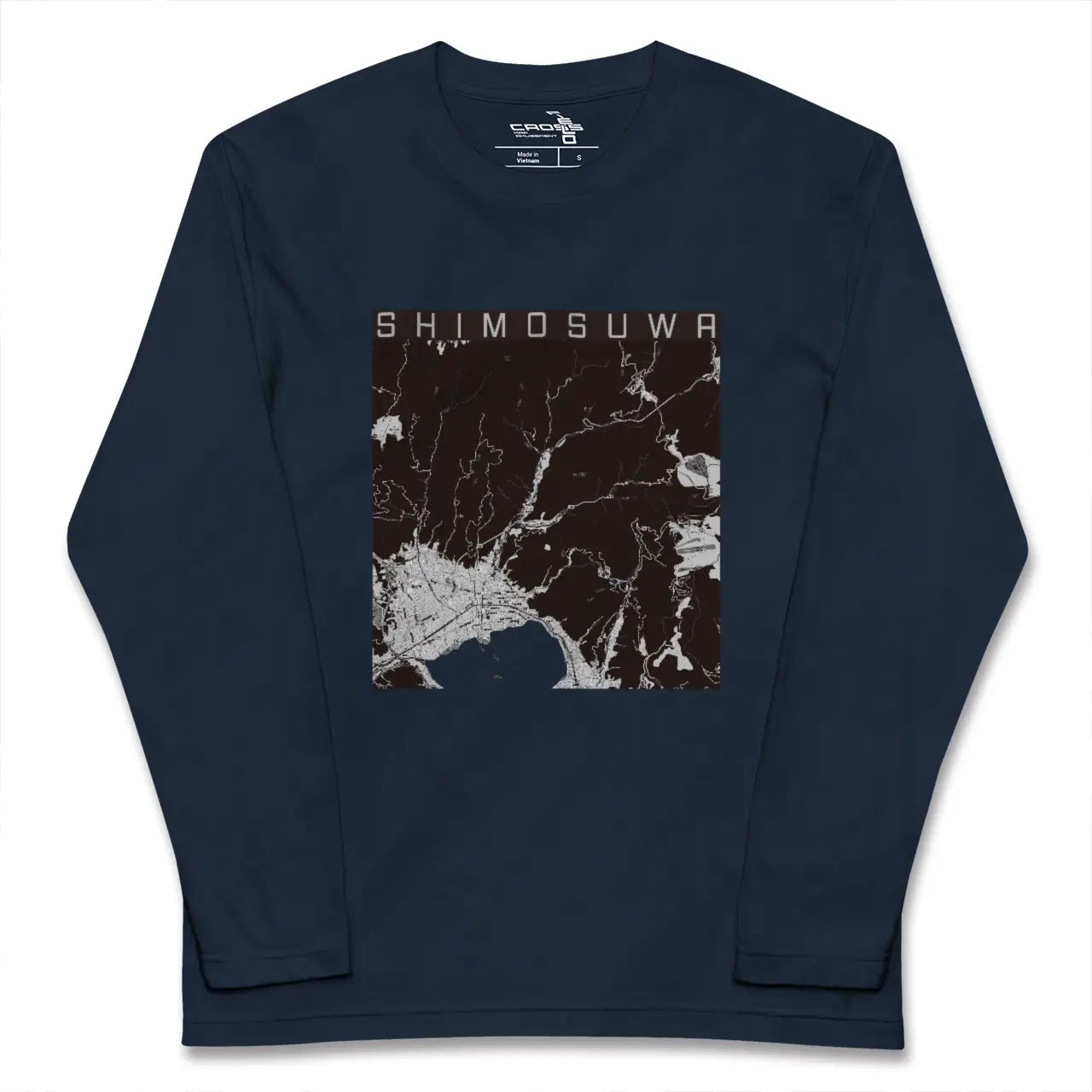 【下諏訪（長野県）】地図柄ロングスリーブTシャツ