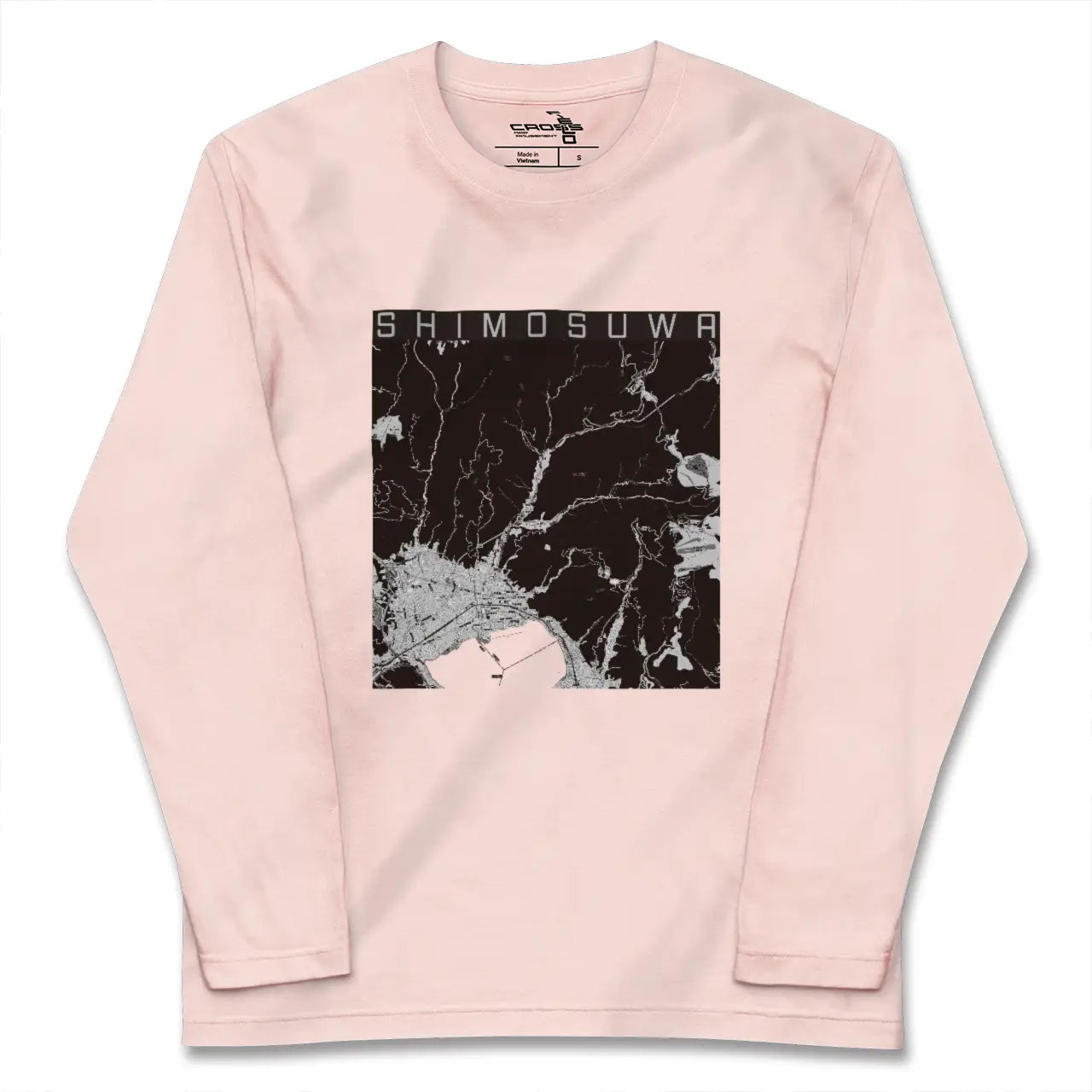 【下諏訪（長野県）】地図柄ロングスリーブTシャツ