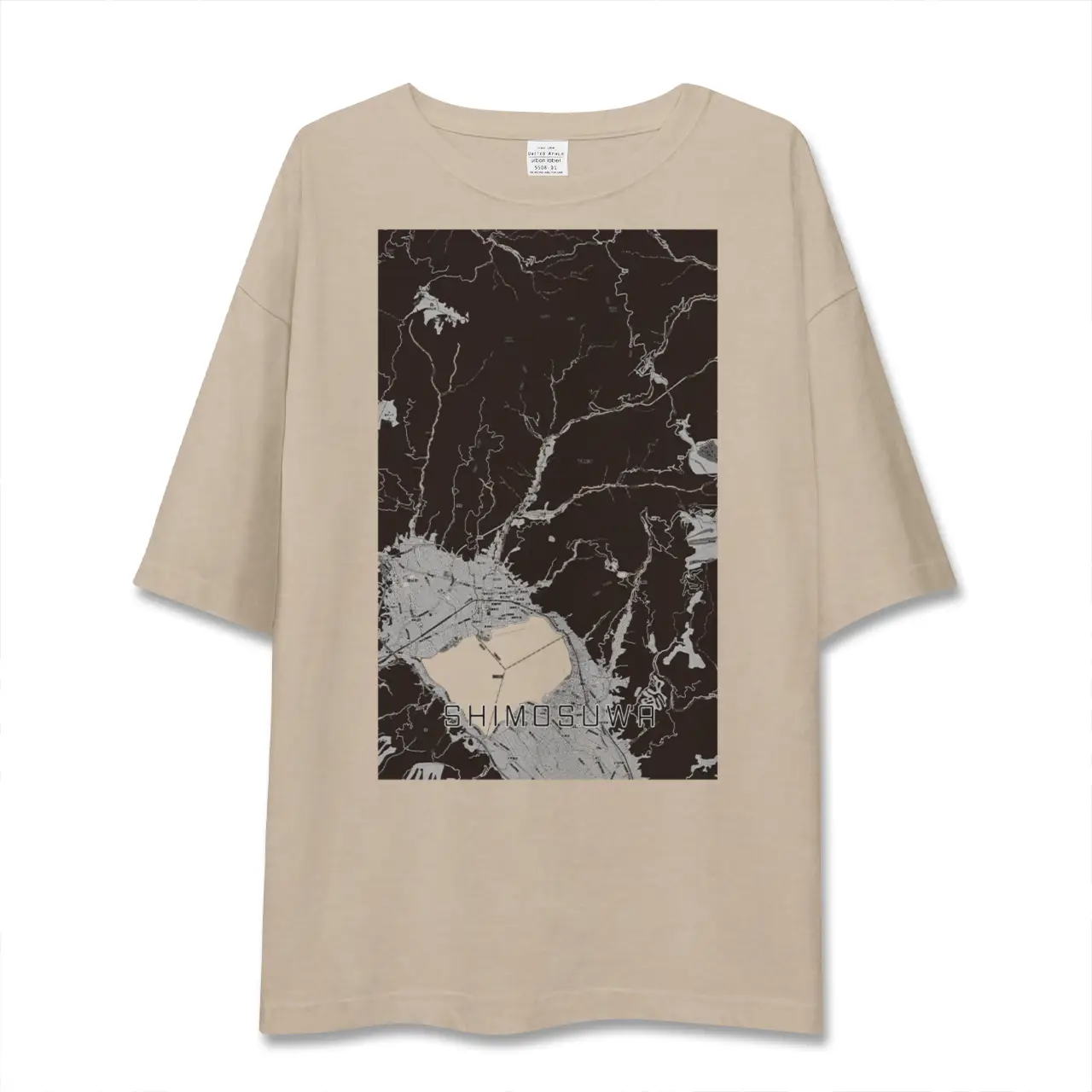 【下諏訪（長野県）】地図柄ビッグシルエットTシャツ