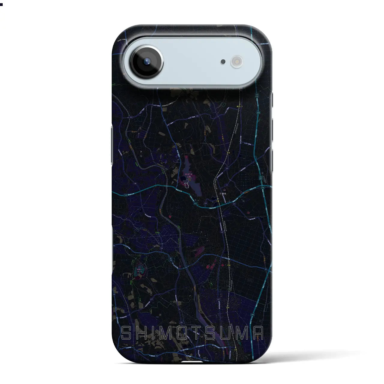 【下妻（茨城県）】地図柄iPhoneケース（バックカバータイプ）