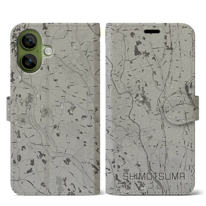 【下妻（茨城県）】地図柄iPhoneケース（手帳タイプ）