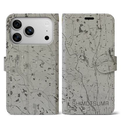 【下妻（茨城県）】地図柄iPhoneケース（手帳タイプ）