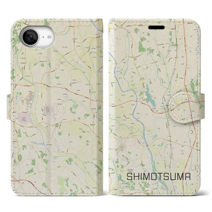 【下妻（茨城県）】地図柄iPhoneケース（手帳タイプ）