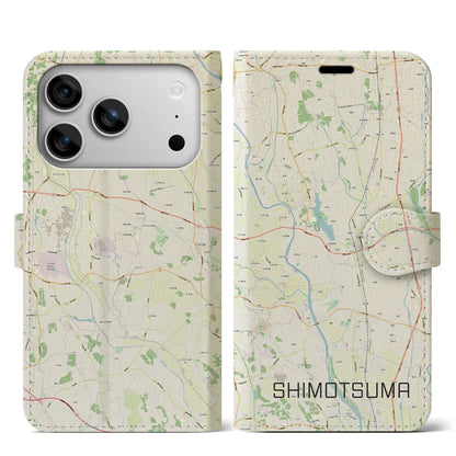 【下妻（茨城県）】地図柄iPhoneケース（手帳タイプ）