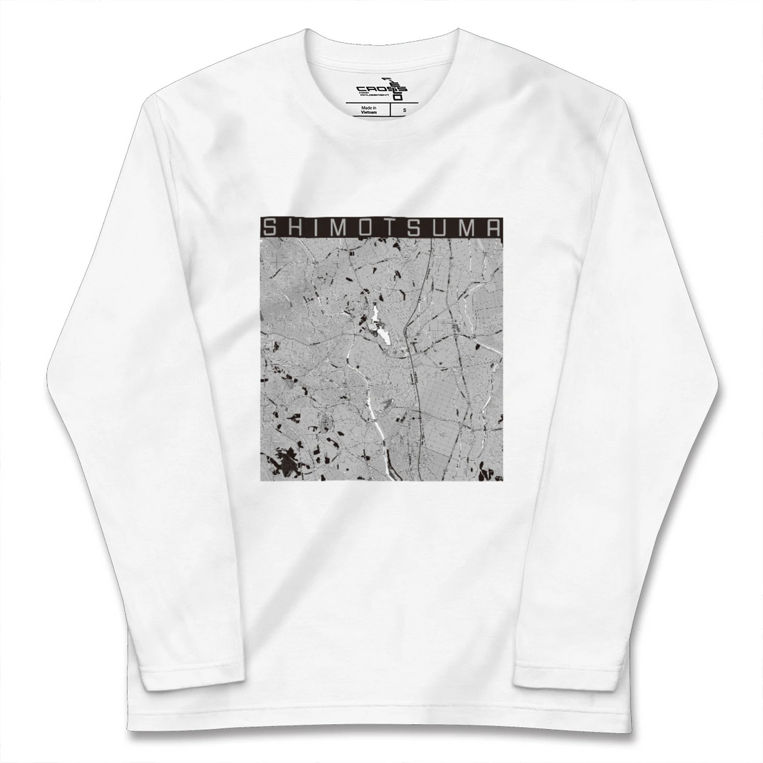 【下妻(茨城県)】地図柄ロングスリーブTシャツ