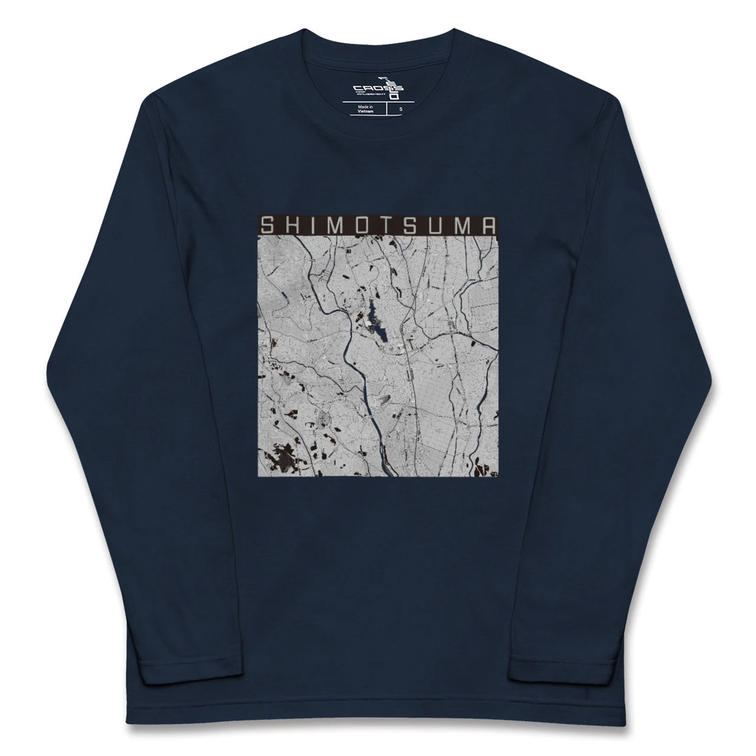 【下妻（茨城県）】地図柄ロングスリーブTシャツ