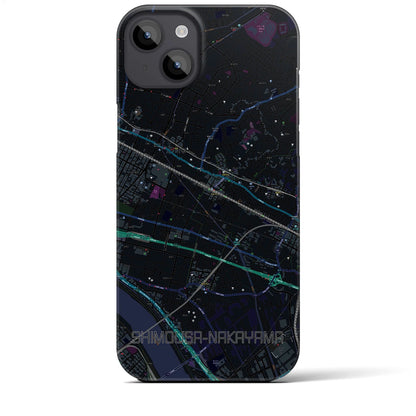 【下総中山（千葉県）】地図柄iPhoneケース（バックカバータイプ）