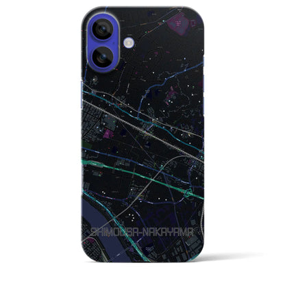 【下総中山（千葉県）】地図柄iPhoneケース（バックカバータイプ）