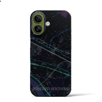 【下総中山（千葉県）】地図柄iPhoneケース（バックカバータイプ）