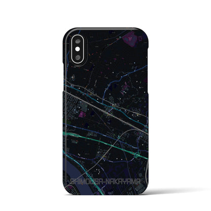 【下総中山（千葉県）】地図柄iPhoneケース（バックカバータイプ）