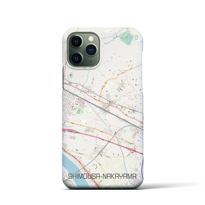 【下総中山（千葉県）】地図柄iPhoneケース（バックカバータイプ）