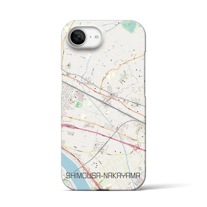 【下総中山（千葉県）】地図柄iPhoneケース（バックカバータイプ）