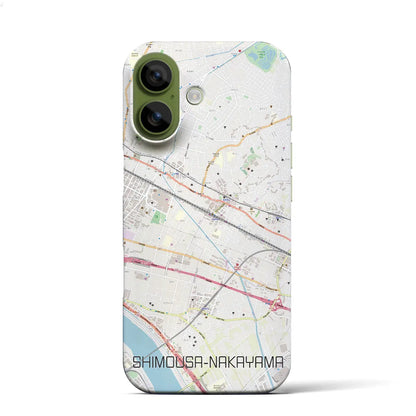 【下総中山（千葉県）】地図柄iPhoneケース（バックカバータイプ）