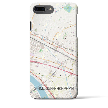 【下総中山（千葉県）】地図柄iPhoneケース（バックカバータイプ）