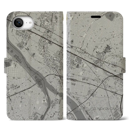 【下総中山（千葉県）】地図柄iPhoneケース（手帳タイプ）