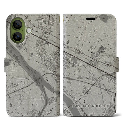 【下総中山（千葉県）】地図柄iPhoneケース（手帳タイプ）