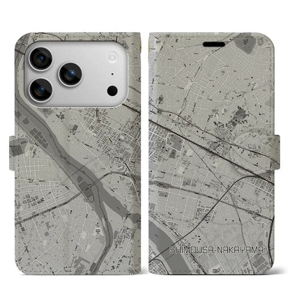 【下総中山（千葉県）】地図柄iPhoneケース（手帳タイプ）