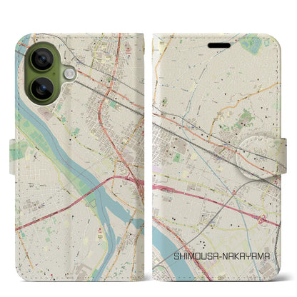 【下総中山（千葉県）】地図柄iPhoneケース（手帳タイプ）