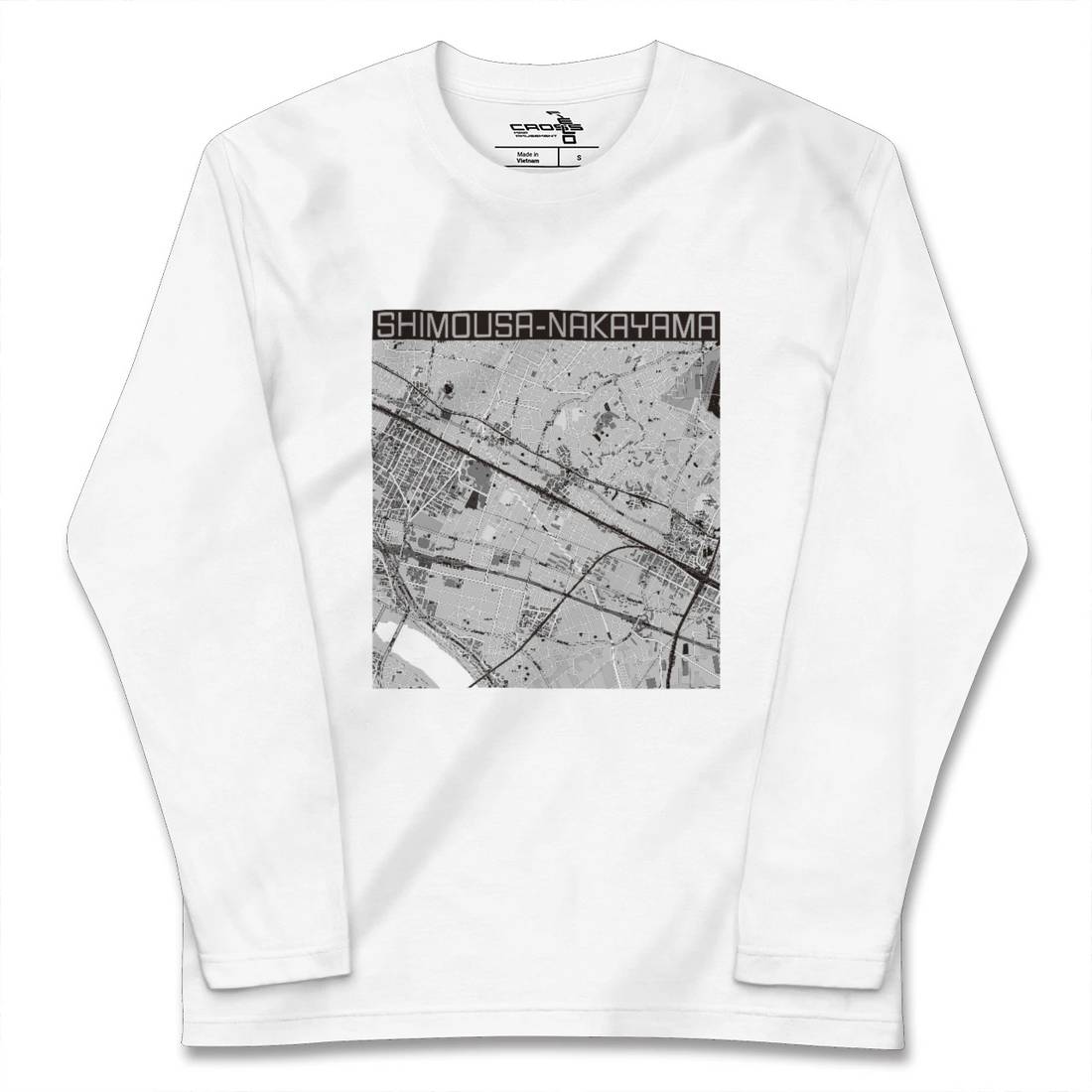 【下総中山(千葉県)】地図柄ロングスリーブTシャツ