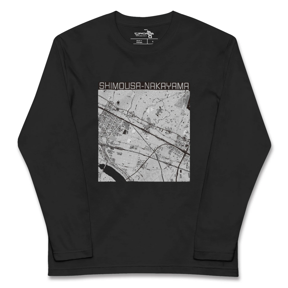 【下総中山(千葉県)】地図柄ロングスリーブTシャツ