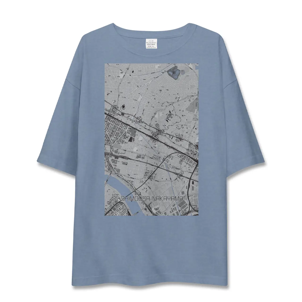 【下総中山（千葉県）】地図柄ビッグシルエットTシャツ