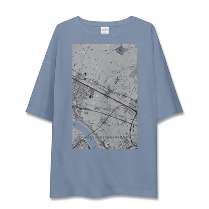 【下総中山（千葉県）】地図柄ビッグシルエットTシャツ