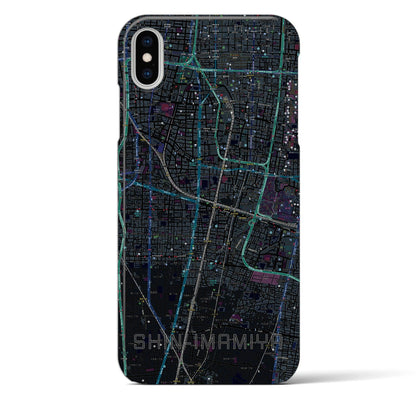 【新今宮（大阪府）】地図柄iPhoneケース（バックカバータイプ）