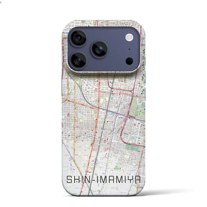 【新今宮（大阪府）】地図柄iPhoneケース（バックカバータイプ）