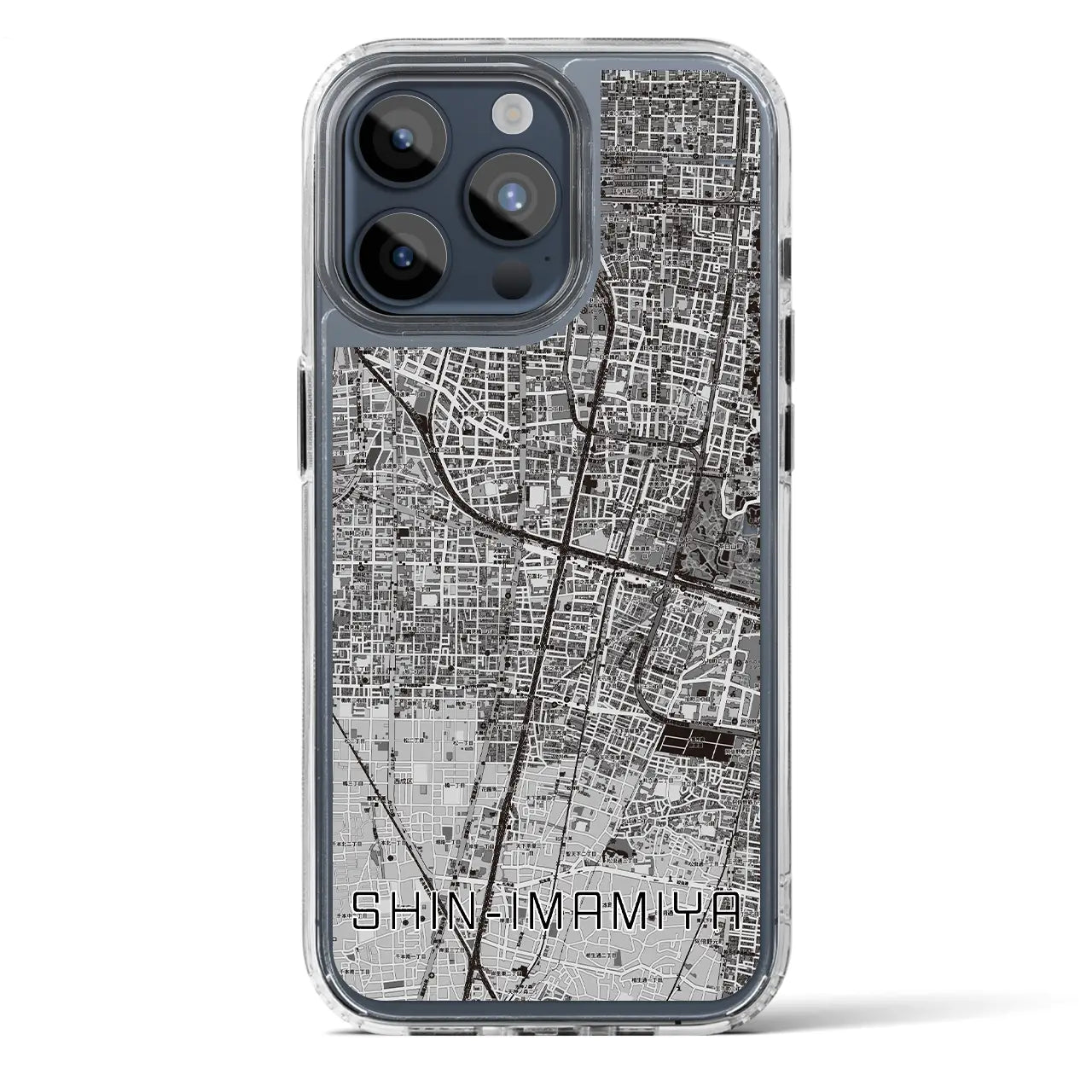 【新今宮（大阪府）】地図柄iPhoneケース（MagSafeタイプ）