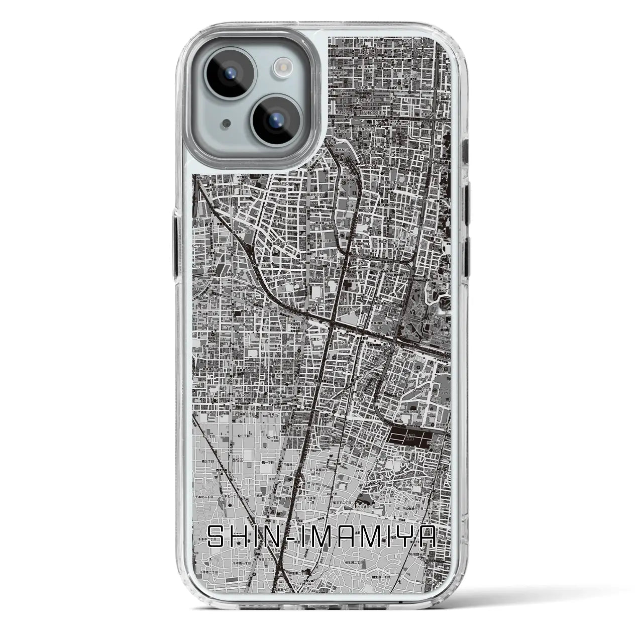 【新今宮（大阪府）】地図柄iPhoneケース（MagSafeタイプ）
