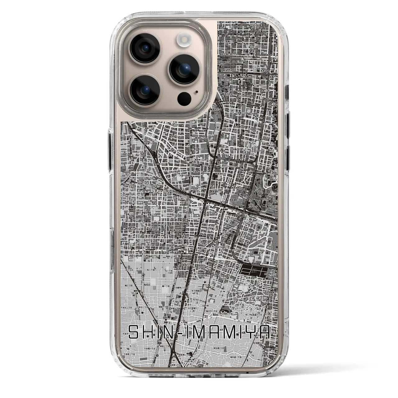 【新今宮（大阪府）】地図柄iPhoneケース（MagSafeタイプ）