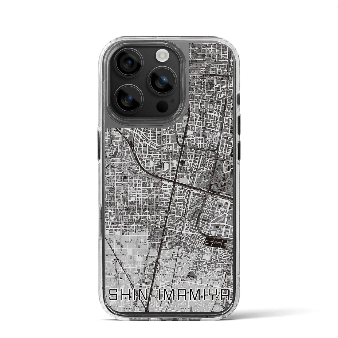 【新今宮（大阪府）】地図柄iPhoneケース（MagSafeタイプ）