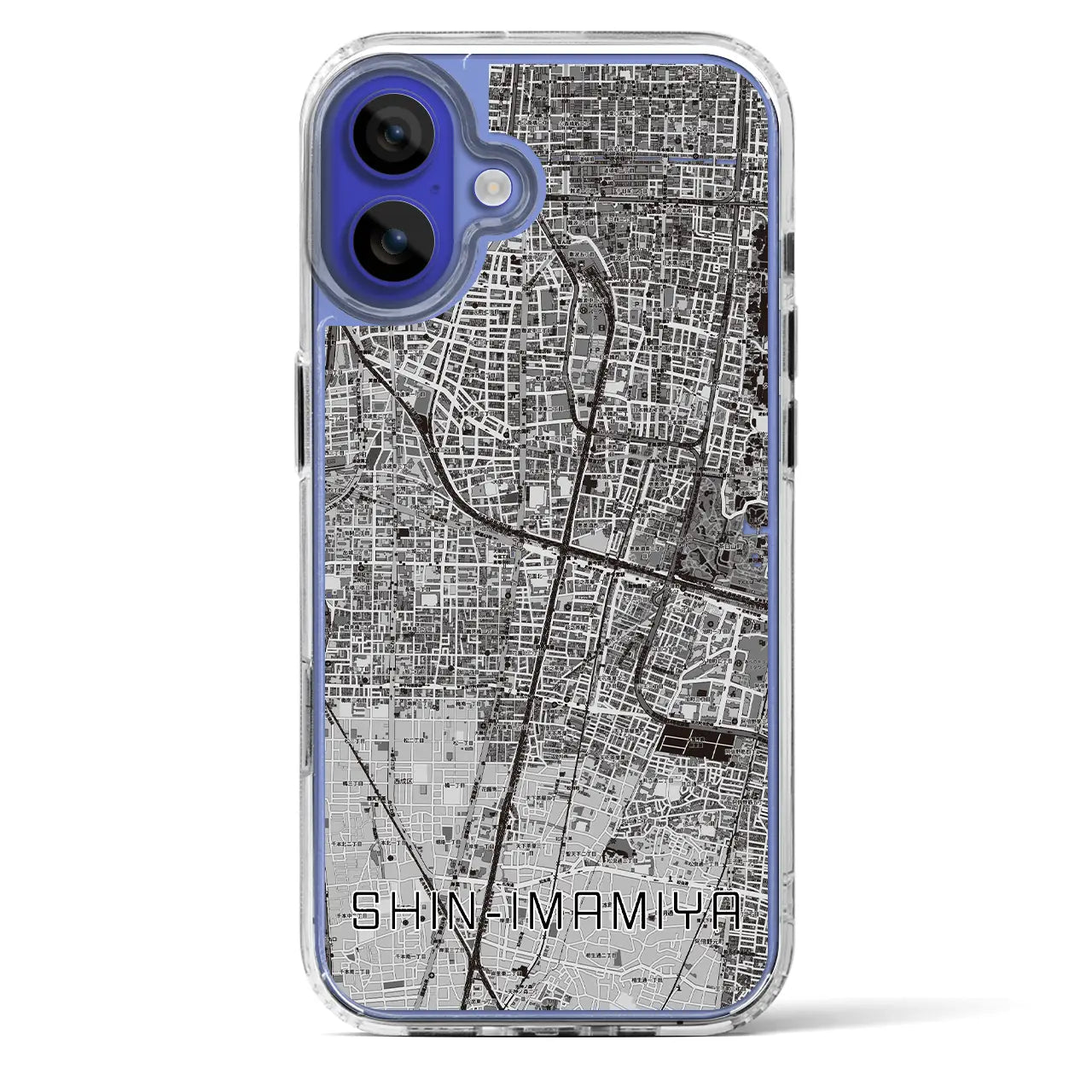 【新今宮（大阪府）】地図柄iPhoneケース（MagSafeタイプ）